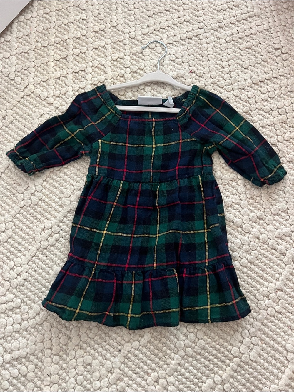 The Children’s Place Green Plaid Holiday Dress